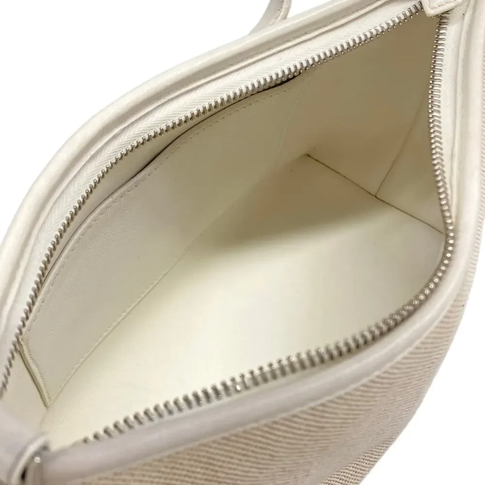 Hermès Berlingot PM Shoulder Bag Cream Beige Toile H Leather